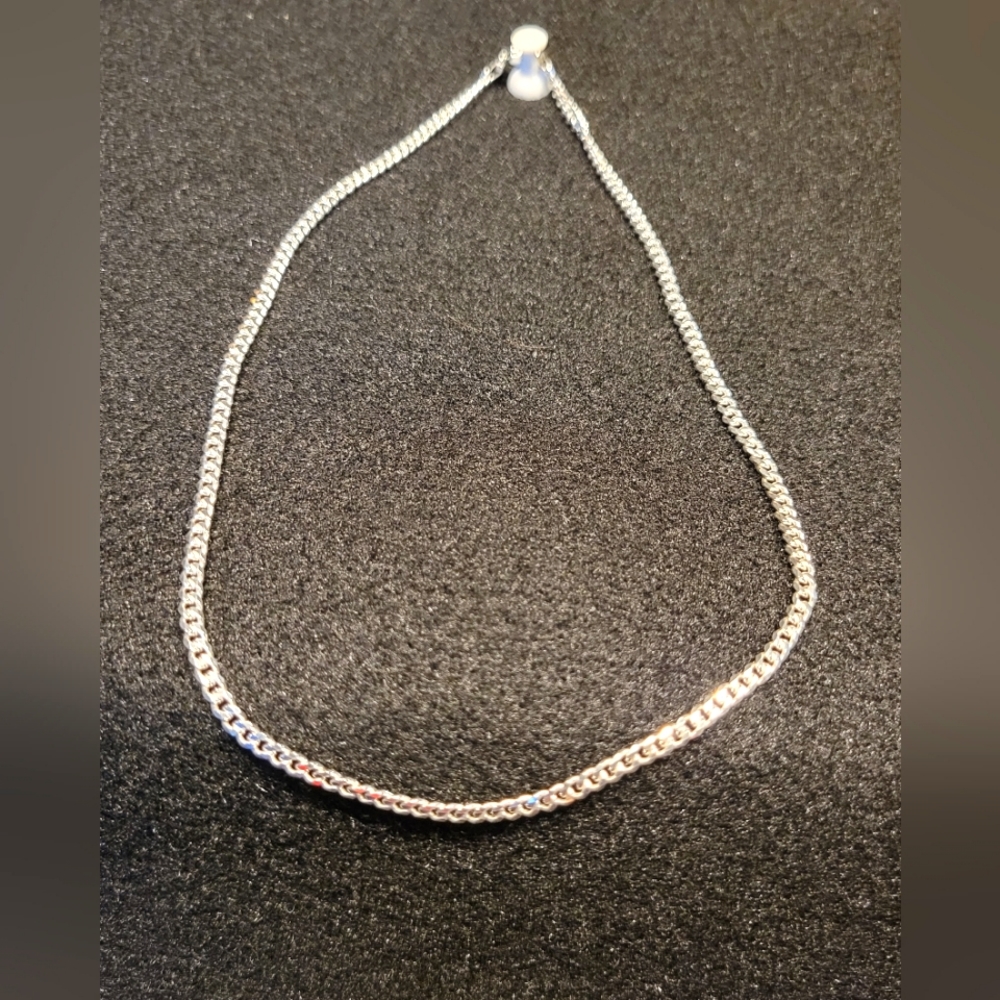 18" 4 mm solid 925 sterling silver cuban link chain